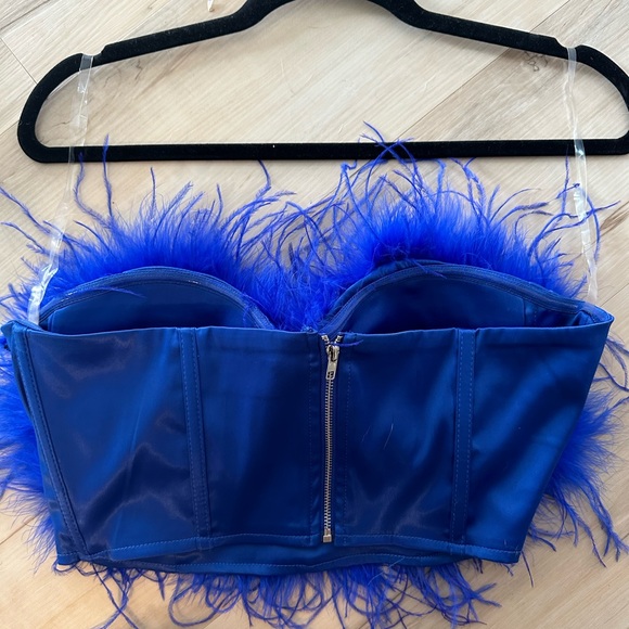 Feather Bustier Crop Top - Picture 2 of 2